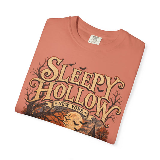 Sleepy Hollow Haunted Village T-shirt | Halloween Pumpkin Moon Night