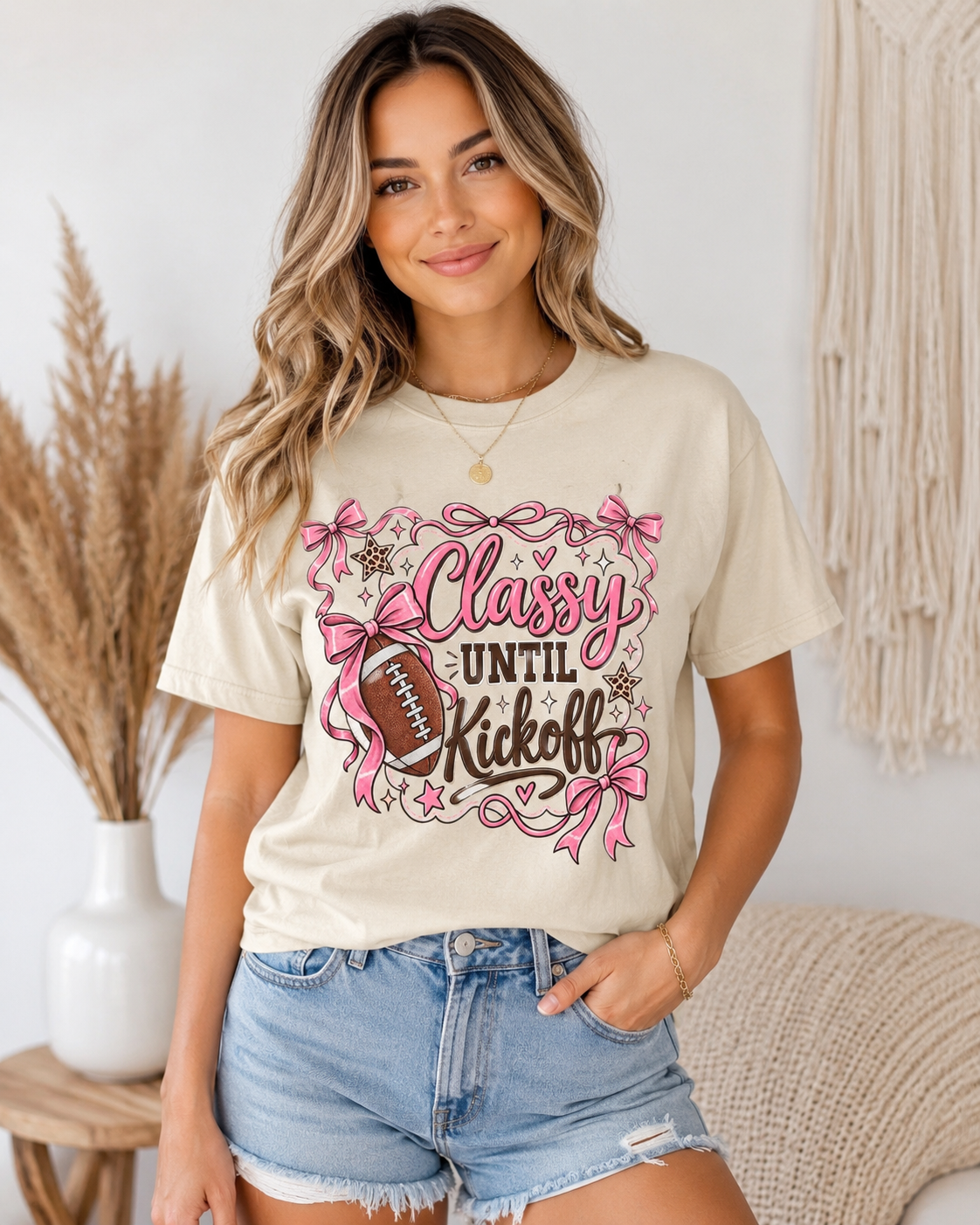 Classy Until Kickoff Football T-Shirt