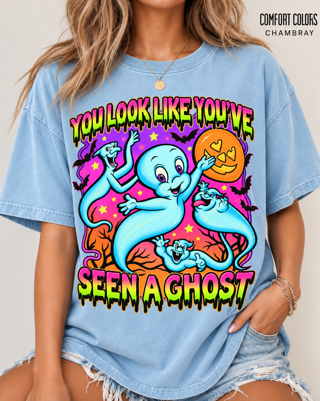 You Look Like You've Seen a Ghost T-shirt | Cute Cartoon Ghost Halloween Tee