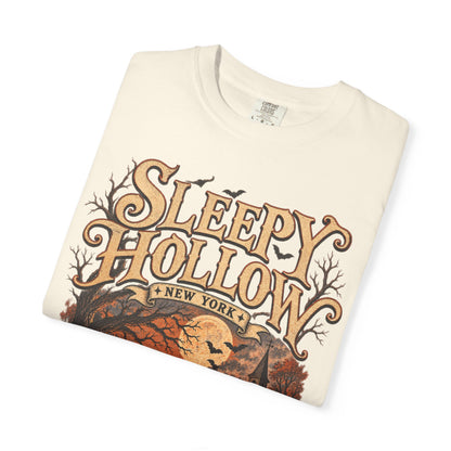 Sleepy Hollow Haunted Village T-shirt | Halloween Pumpkin Moon Night