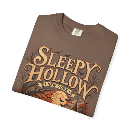 Sleepy Hollow Haunted Village T-shirt | Halloween Pumpkin Moon Night