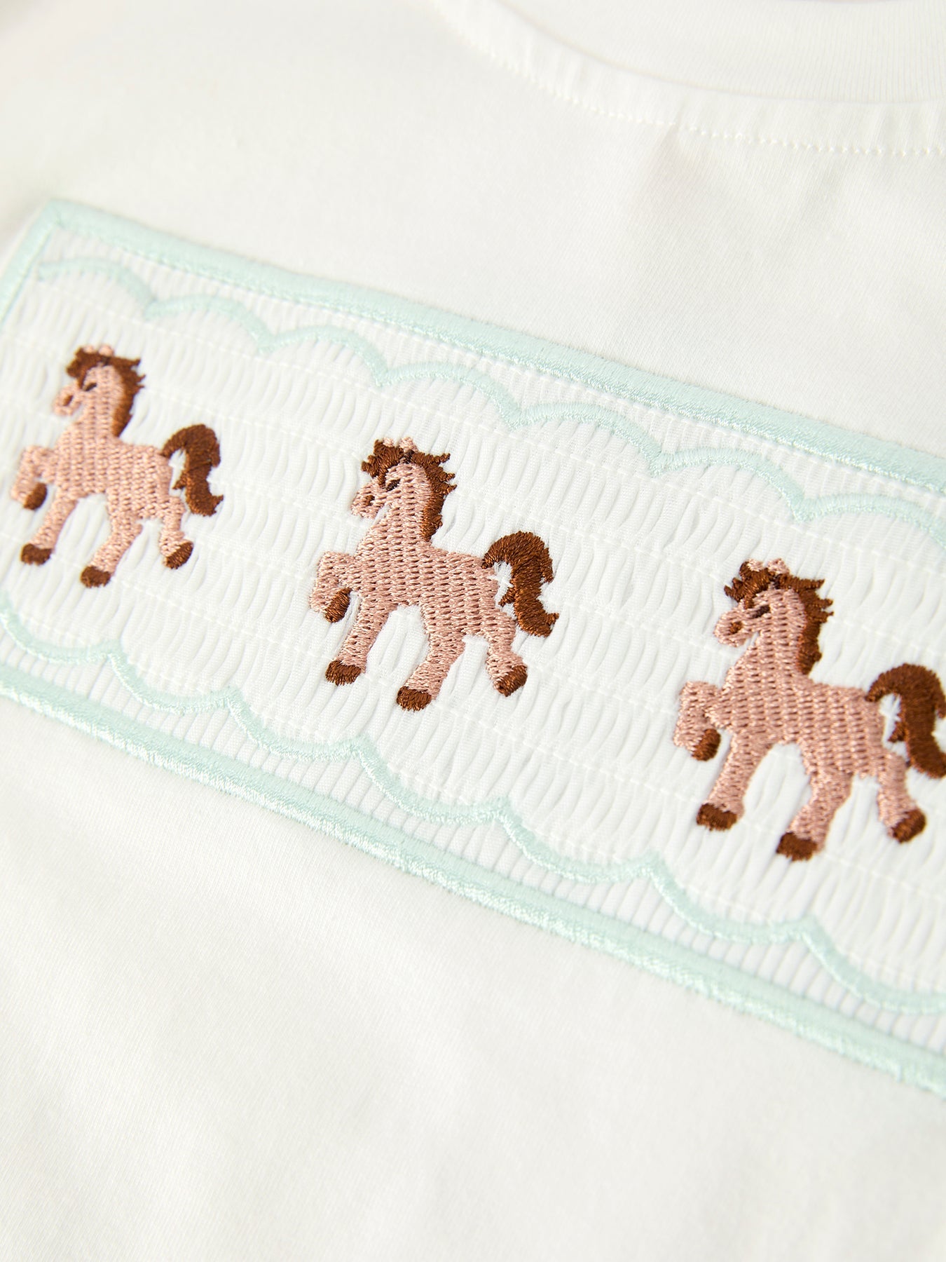 Western Horse Embroidery Boys Set T Shirt Pants Outfit