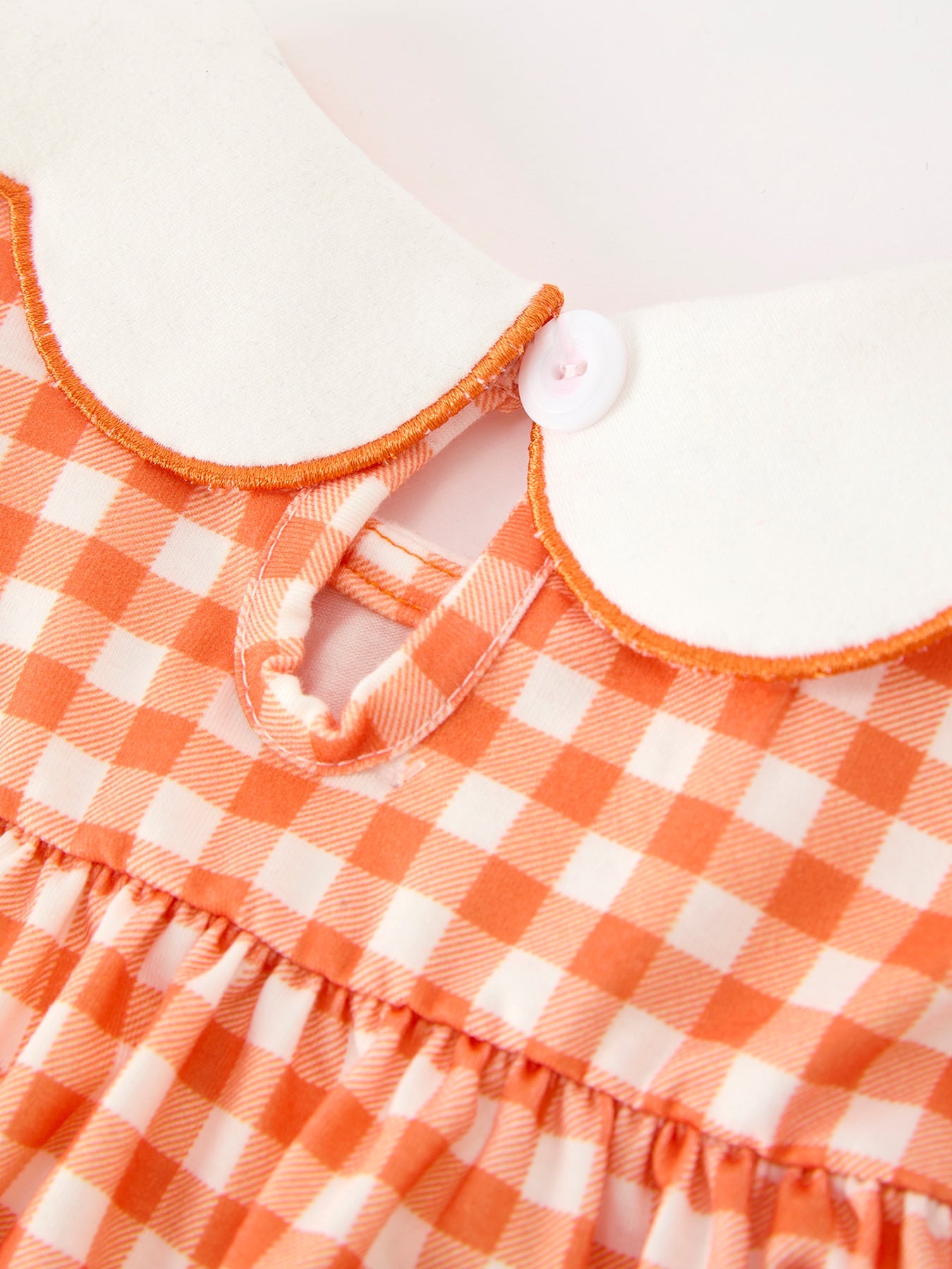 Thanksgiving Halloween Pumpkin Puff Sleeve Girls Bloomer Set