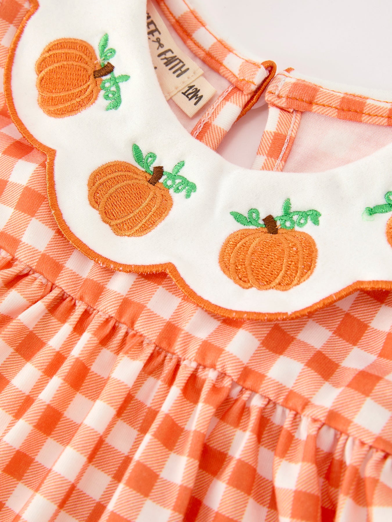 Thanksgiving Halloween Pumpkin Puff Sleeve Girls Bloomer Set