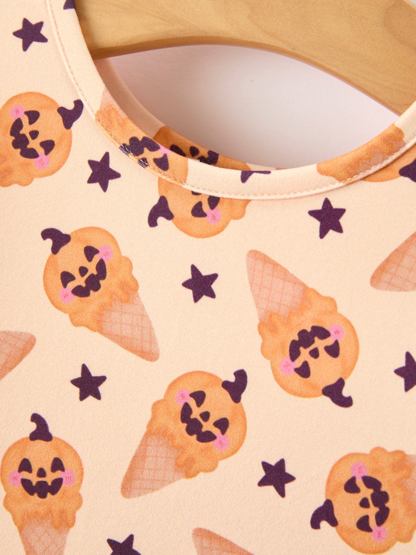Halloween Pumpkin Girls Long Sleeve Dress