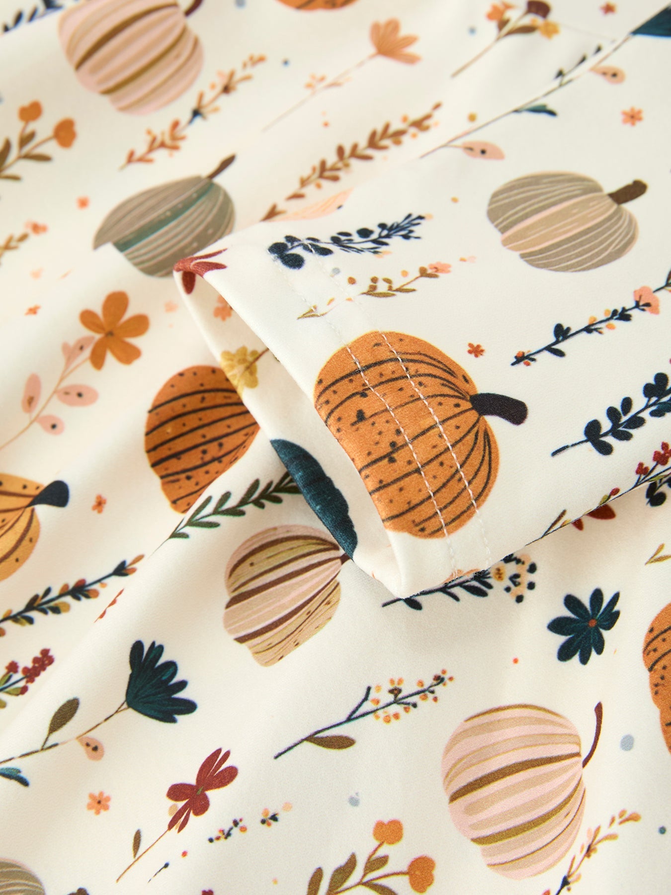 Fall Orange Pumpkin & Leaf Twirl Girls Dress