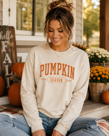 Pumpkin Season Long Sleeve Tee | Fall Harvest Shirt