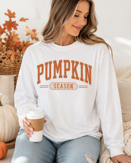 Pumpkin Season Long Sleeve Tee | Fall Harvest Shirt