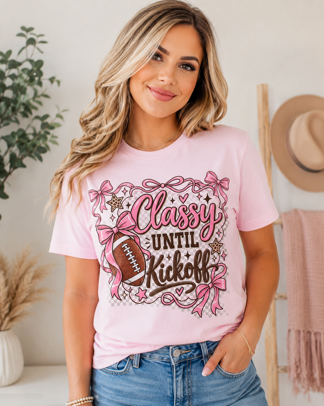 Classy Until Kickoff Football T-Shirt
