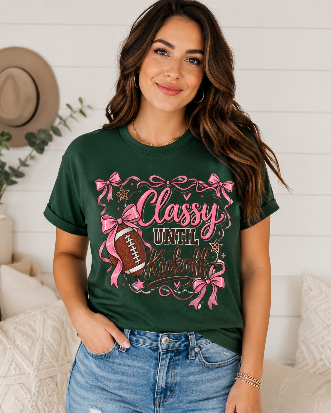 Classy Until Kickoff Football T-Shirt