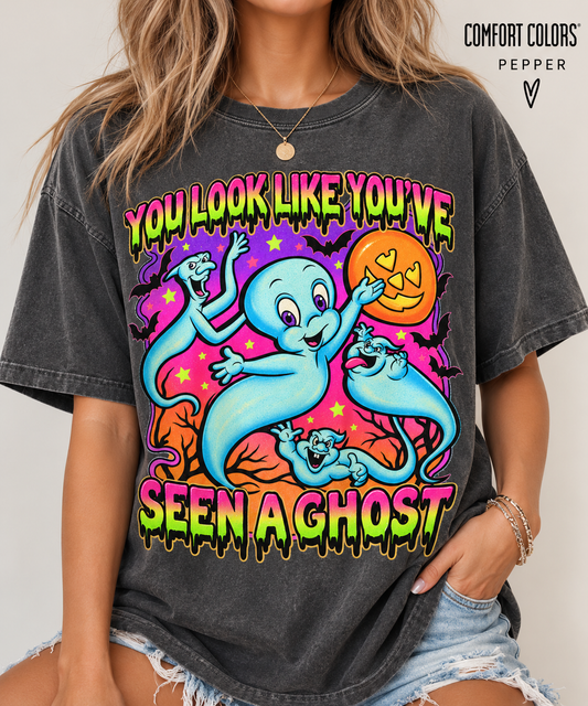 You Look Like You've Seen a Ghost T-shirt | Cute Cartoon Ghost Halloween Tee