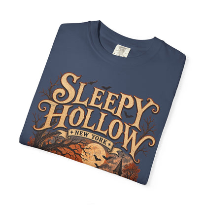 Sleepy Hollow Haunted Village T-shirt | Halloween Pumpkin Moon Night