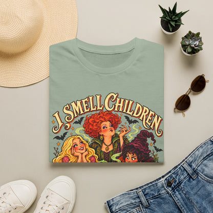 Witch Sisters Tee — “I Smell Children” Halloween T-Shirt