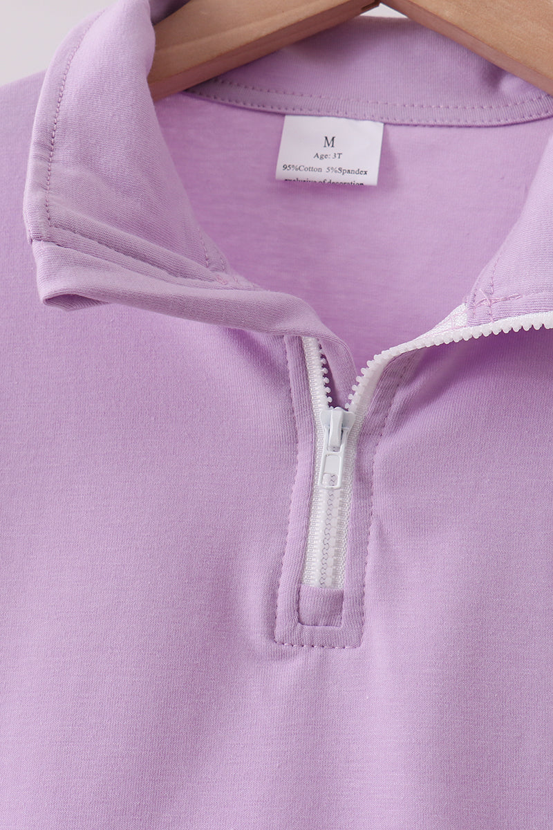 Lavender Scalloped Polo Set