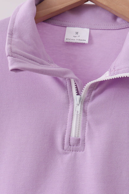 Lavender Scalloped Polo Set