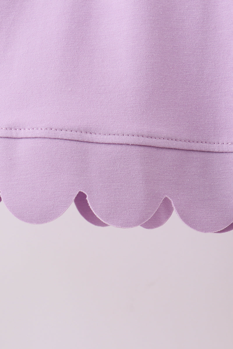 Lavender Scalloped Polo Set