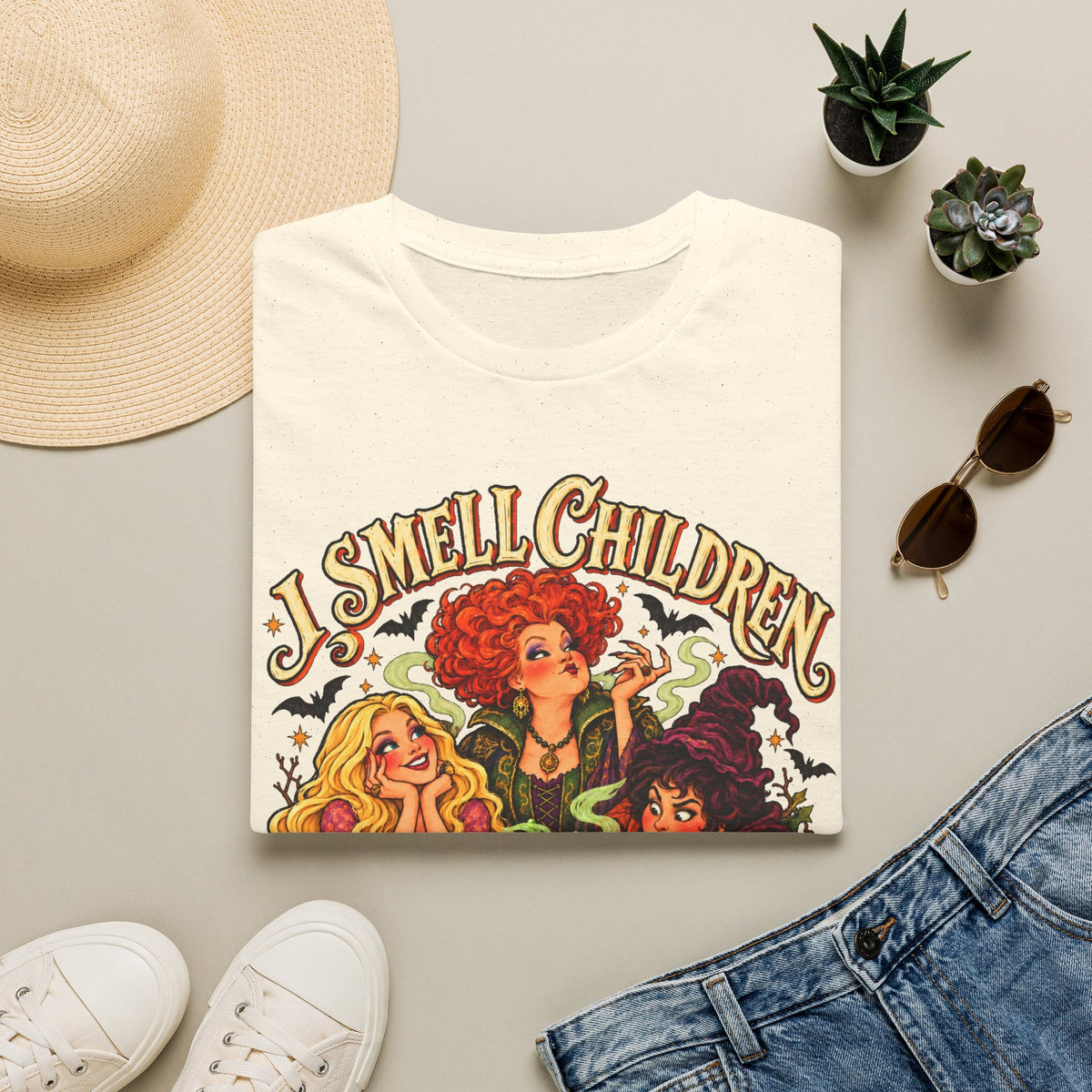 Witch Sisters Tee — “I Smell Children” Halloween T-Shirt