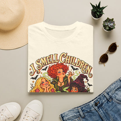 Witch Sisters Tee — “I Smell Children” Halloween T-Shirt
