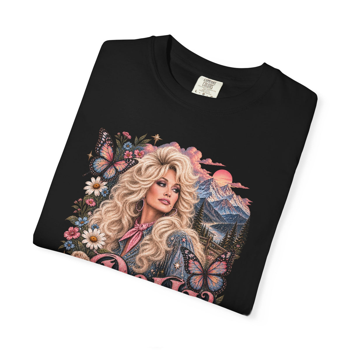 Dolly Parton Tribute Tee | Country Music Legend Memorial Shirt | Vintage Western Butterfly Floral Graphic Tee