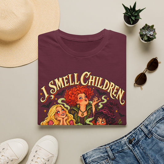 Witch Sisters Tee — “I Smell Children” Halloween T-Shirt