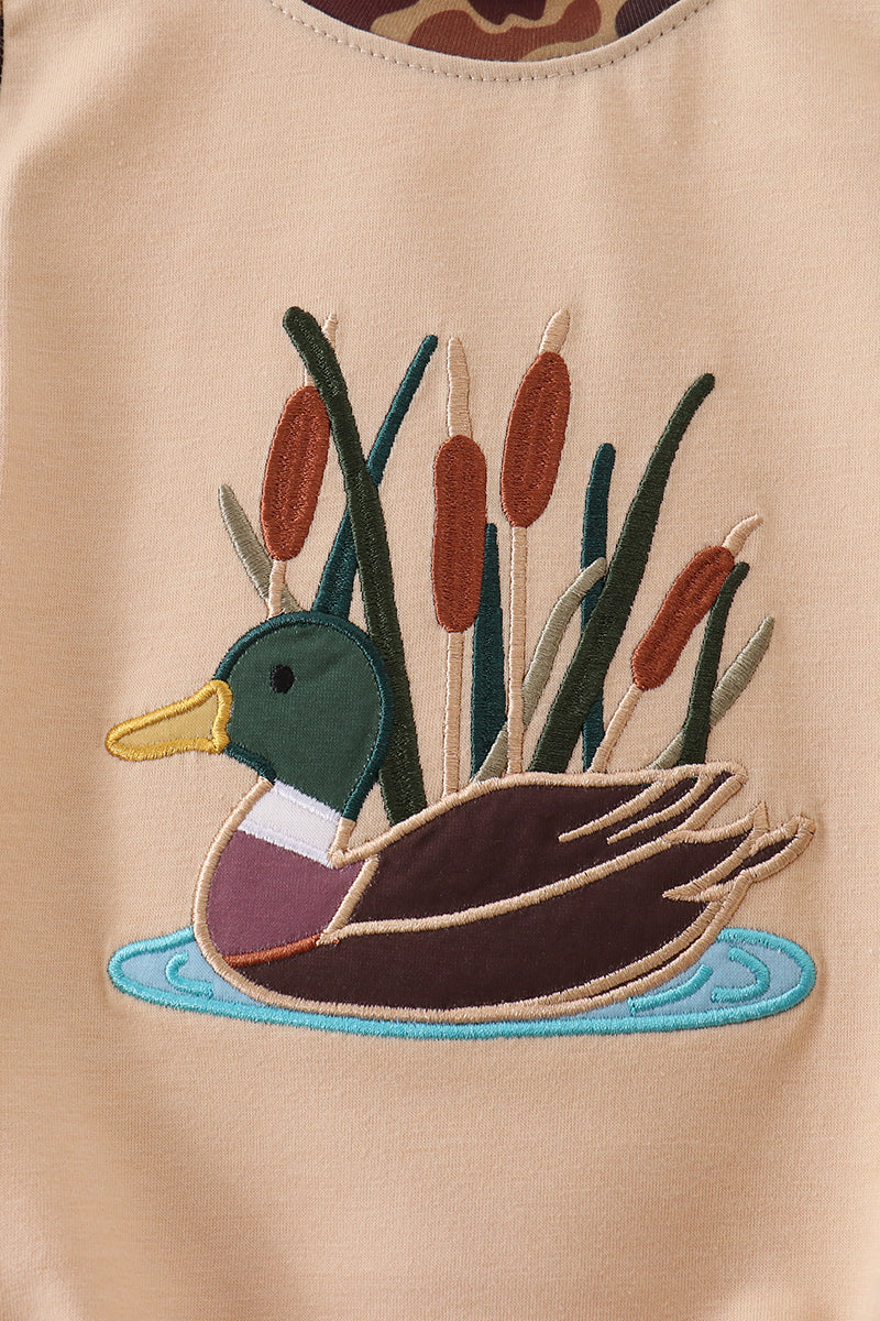 Camouflage duck applique bubble