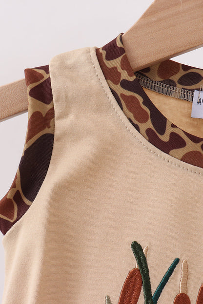 Camouflage duck applique bubble
